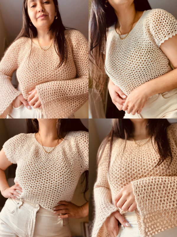 Patrón Top y Sweater Nube (PDF con videos y gráficos)