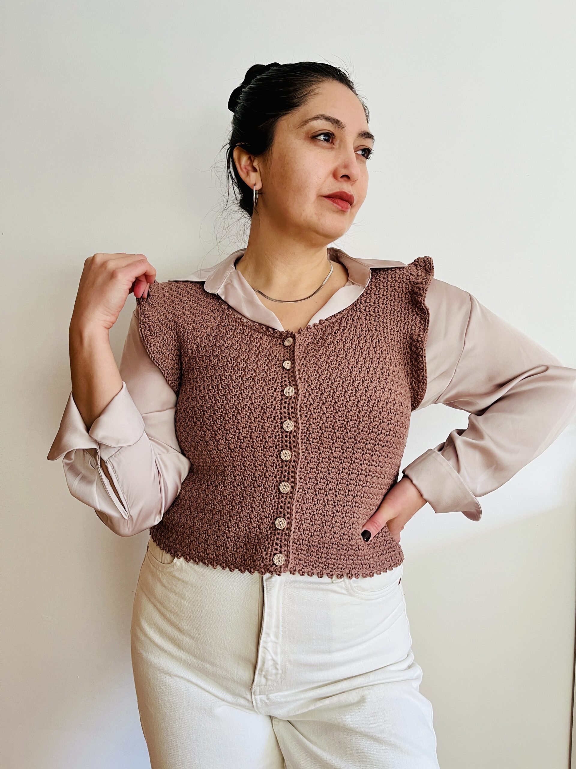 Patrón de Crochet Top y Chaleco Juana Azurduy ( Español): PDF con gráficos y videos